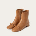 Livia botki, karmelowy połysk